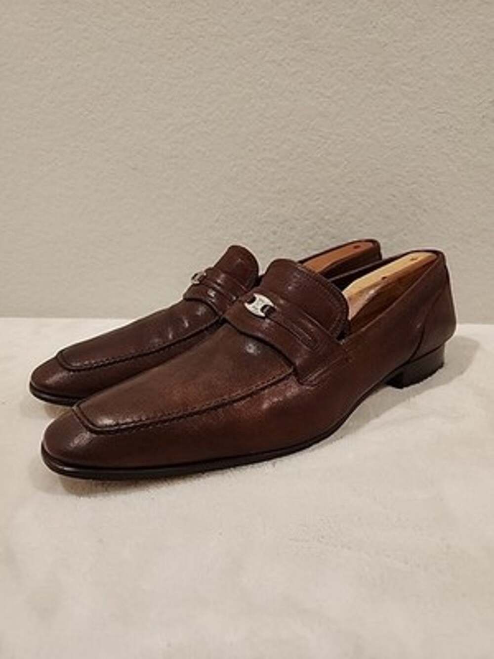 Bruno Magli Rosarbio Men's 11M Brown Leather Bit Loafers